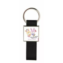 portachiave pelle metallo scritta ad una amica speciale serena pasqua regalo