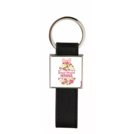 portachiave pelle metallo scritta buona pasqua nonna regalo nipoti nonna