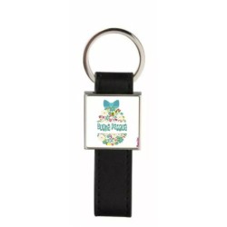 portachiave pelle metallo scritta buona pasqua regalo uovo famiglia parenti