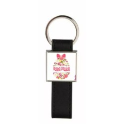 portachiave pelle metallo scritta buona pasqua regalo uovo rosa famiglia parenti