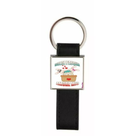 portachiave pelle metallo scritta dolce pasqua amore mio regalo fidanzato