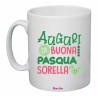 tazza ceramica 8x10 auguri di buona pasqua sorella regalo