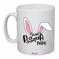 tazza ceramica 8x10 buona pasqua papa' regalo figlio figlia papà