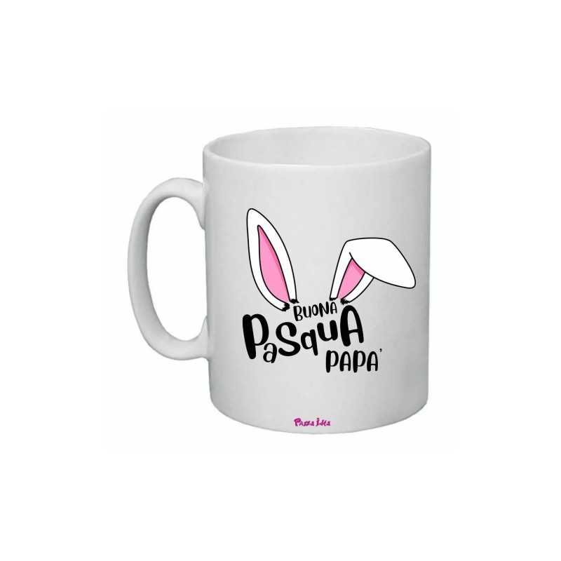 tazza ceramica 8x10 buona pasqua papa' regalo figlio figlia papà
