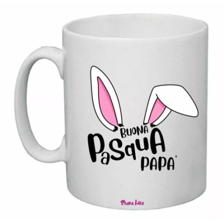 tazza ceramica 8x10 buona pasqua papa' regalo figlio figlia papà