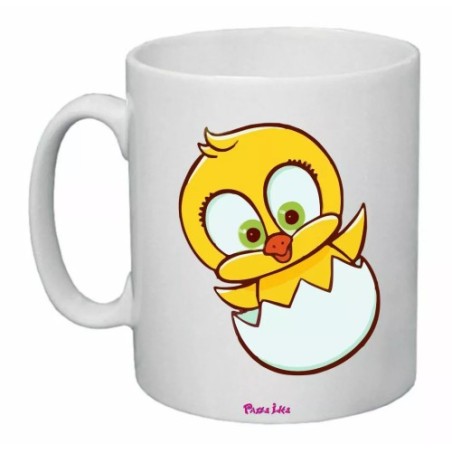 tazza ceramica 8x10 disegno pulcino giallo idea regalo per pasqua