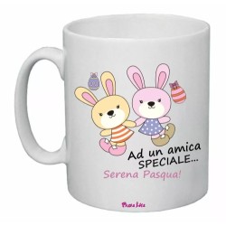 tazza ceramica 8x10 scritta ad un amica speciale buona pasqua regalo amicizia