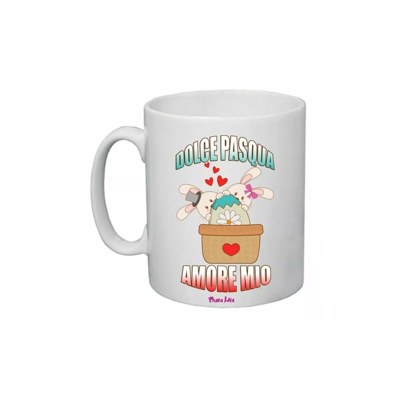 tazza ceramica 8x10 scritta dolce pasqua amore mio regalo fidanzata fidanzato