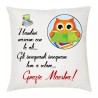 cuscino 40 x 40 cm con scritta grazie maestra insegnante scuola idea regalo