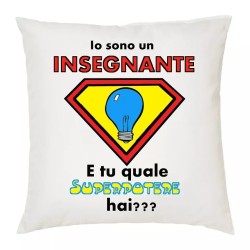 cuscino 40 x 40 cm con scritta io sono un insegnante .. idea regalo scuola