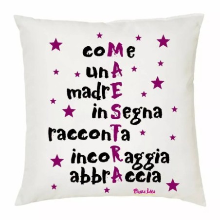 cuscino 40 x 40 cm con scritta maestra insegnante scuola idea regalo