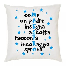 cuscino 40 x 40 cm con scritta maestro insegnante scuola idea regalo
