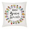 cuscino 40 x 40 cm scritta 100 % maestra speciale insegnante scuola idea regalo