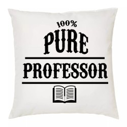 cuscino 40 x 40 cm scritta 100 % pure professor insegnante scuola idea regalo
