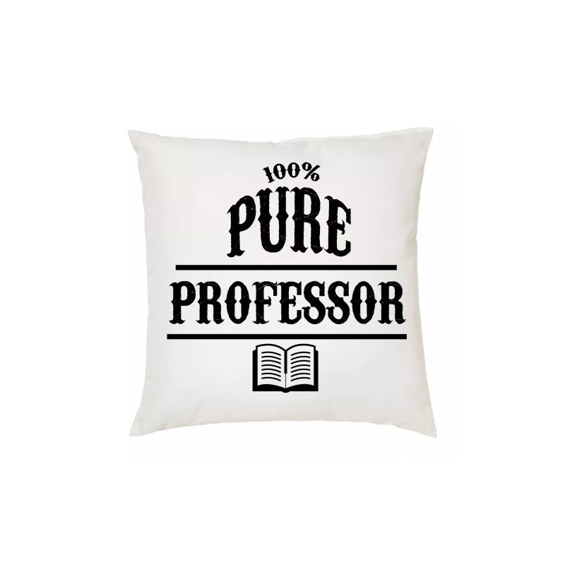 cuscino 40 x 40 cm scritta 100 % pure professor insegnante scuola idea regalo