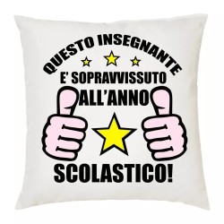 cuscino 40 x 40 cm scritta anno scolastico insegnante scuola idea regalo maestra