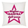 cuscino 40 x 40 cm scritta miglior maestra anno insegnante scuola idea regalo