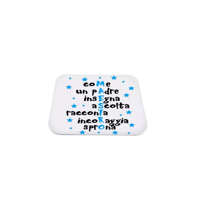 mouse pad tappetino pc scritta maestro festa compleanno scuola anno insegnante