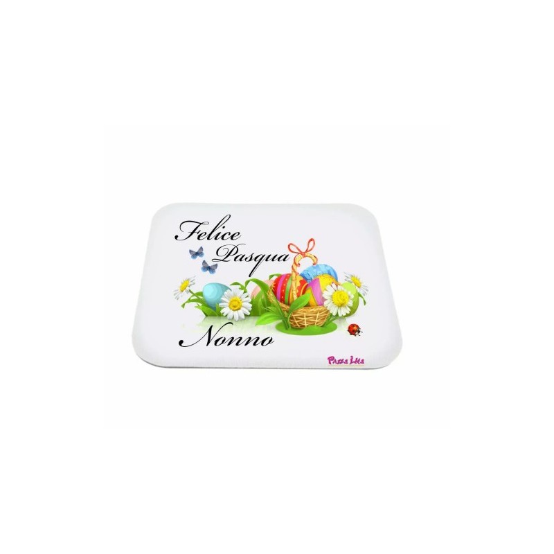 mouse pad tappetino rettangolare scritta felice pasqua nonno regalo nipoti