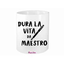 portapenne 8x10 scritta dura la vita da maestro insegnante fine scuola regalo