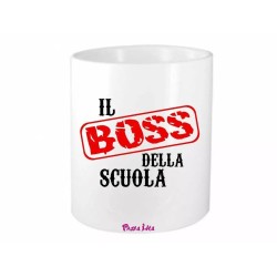 portapenne 8x10 scritta il boss della scuola idea regalo scuola alunno professore