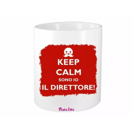 portapenne 8x10 scritta keep calm sono il direttore scuola idea regalo azienda