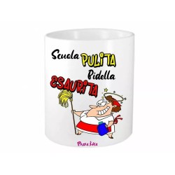 portapenne 8x10 scritta scuola pulita bidella esaurita fine scuola idea regalo