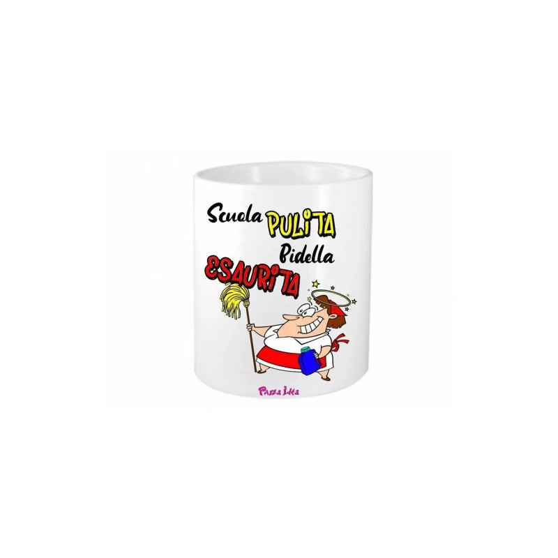 portapenne 8x10 scritta scuola pulita bidella esaurita fine scuola idea regalo