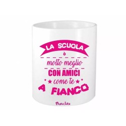 portapenne scritta scuola e meglio con amici come te idea regalo alunno compagna