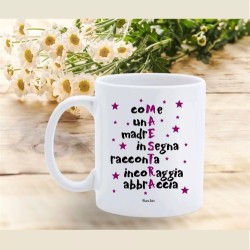 tazza 8 x 10 cm scritta MAESTRA insegnante auguri compleanno festa party scuola