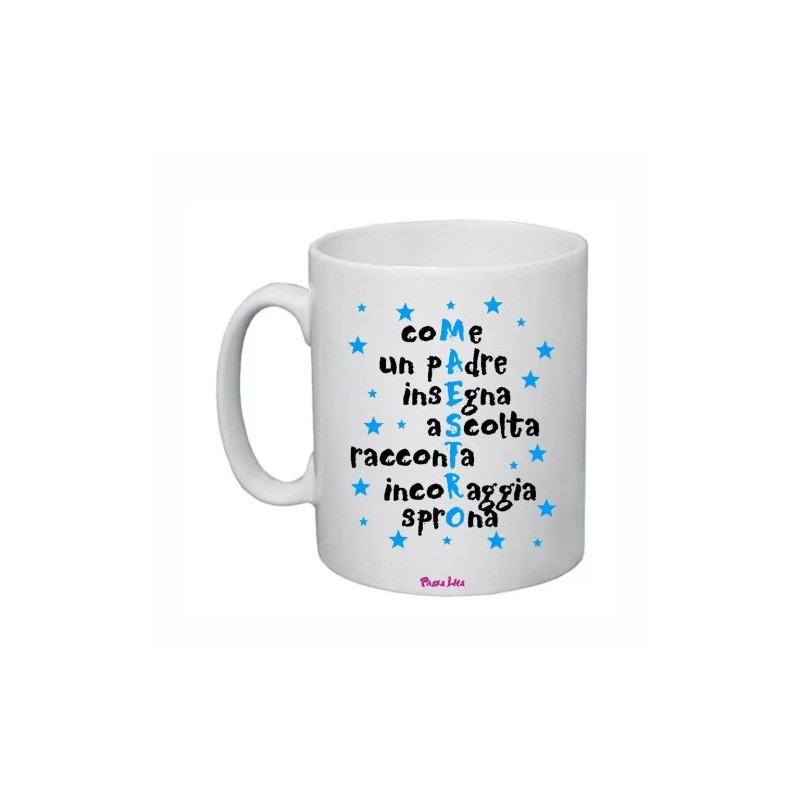 tazza 8 x 10 cm scritta MAESTRO insegnante auguri compleanno festa party scuola