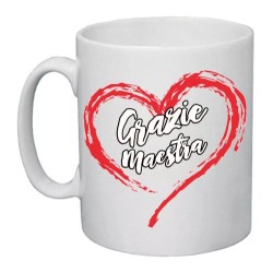 tazza 8 x 10 scritta grazie maestra insegnante auguri compleanno scuola
