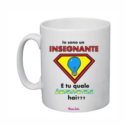 tazza 8 x 10 scritta io sono un' insegnante auguri compleanno scuola regalo