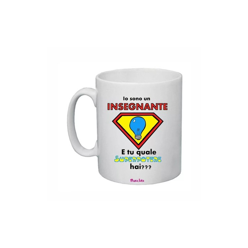 tazza 8 x 10 scritta io sono un' insegnante auguri compleanno scuola regalo
