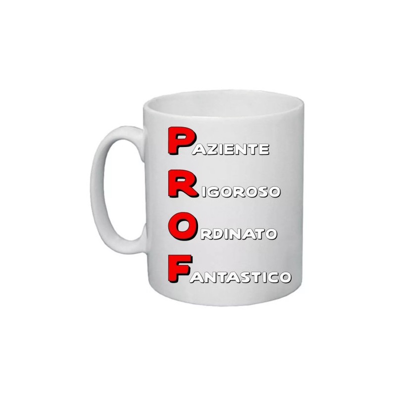 tazza 8 x 10 scritta prof insegnante auguri compleanno scuola cuore regalo