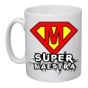 tazza 8 x 10 scritta super maestra insegnante auguri compleanno scuola