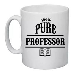 tazza 8x10 scritta 100 % pure professor insegnante auguri compleanno scuola