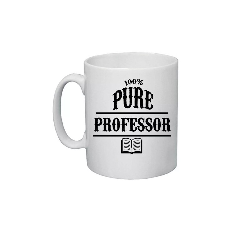 tazza 8x10 scritta 100 % pure professor insegnante auguri compleanno scuola