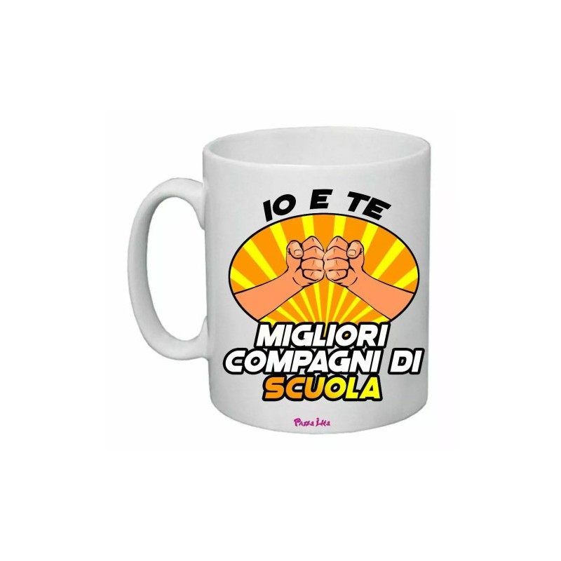tazza scritta io e te migliori compagni di scuola idea regalo alunno compagno