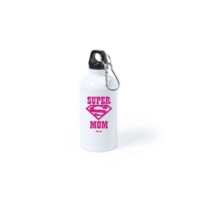 borraccia bottiglia 500 ml scritta super mom festa della mamma regalo compleanno