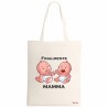 borsa ecru 34x39 scritta finalmente mamma festa regalo compleanno gemelli