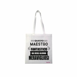 borsa poliestere 36x40 scritta maestro alunni meravigliosi scuola regalo