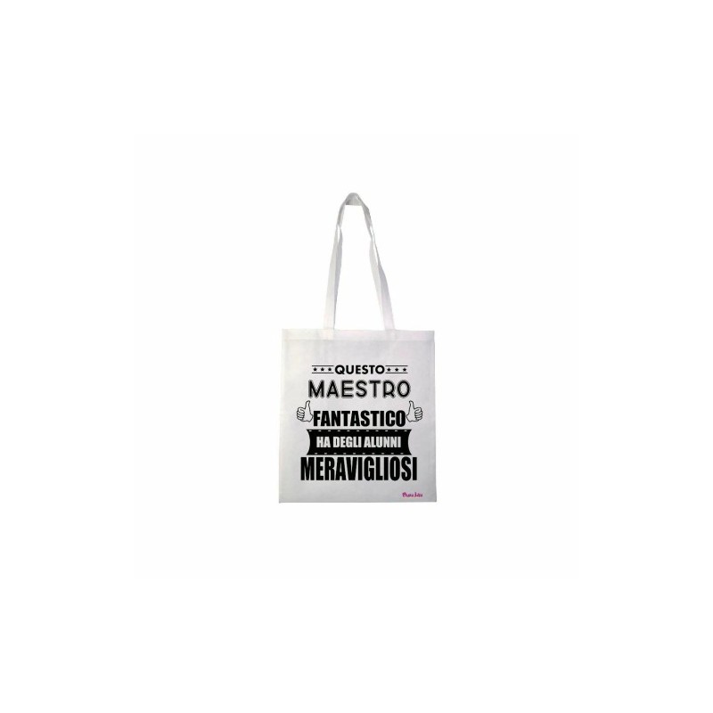 borsa poliestere 36x40 scritta maestro alunni meravigliosi scuola regalo