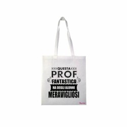 borsa poliestere 36x40 scritta prof fantastica scuola regalo maestra professore