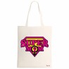 borsa spesa ecru 34x 39 scritta super mom festa della mamma regalo compleanno