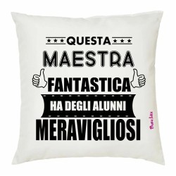 cuscino 40x40 scritta maestra alunni meravigliosi insegnante scuola idea regalo