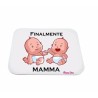 mouse pad tappetino pc scritta finalmente mamma gemelli regalo festa compleanno