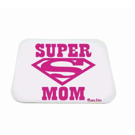 mouse pad tappetino pc scritta super mom mamma idea regalo festa compleanno