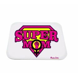 mouse pad tappetino pc scritta super mom mamma idea regalo festa compleanno