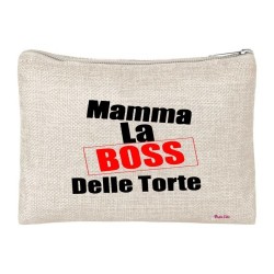 pochette bustina porta oggetti scritta super mom festa mamma regalo compleanno